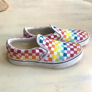 Multi Checkered Vans kids sz 3